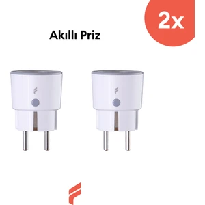 Akıllı Priz (16 AMPER) 2'li Set, Uzaktan Kontrol, Anlık Enerji Tüketim Takip, Wifi, Zamanlayıcı, 2 Yıl Garantili, Tuya Destekli