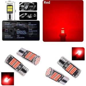 ( 4 x Adet)  1 Set T10 LED Dipsiz Ampul 12V 26 LED Kırmızı ( Red )