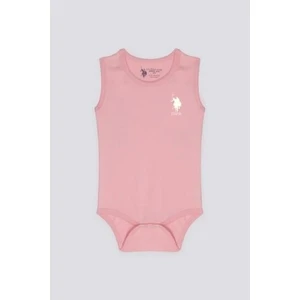 U.S. Polo Assn. Happiness Toz Pembe Bebek Body Zıbın