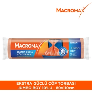 Ekstra Güçlü Çöp Torbası Jumbo Boy 88x110 cm, Soft Kokulu 10 Adet
