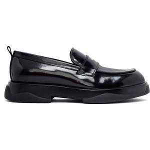 Erkek Siyah Deri Loafer 25WFD621322