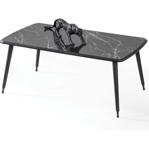 İnegöl Sehpa Lüx Ayaklı Orta Sehpa Siyah Mermer 60 x 100 cm A11