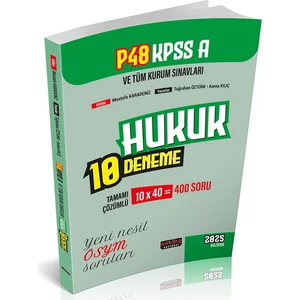 P48 Kpss A Grubu Hukuk 10 Deneme Tamamı Çözümlü Savaş Yayınları 2025