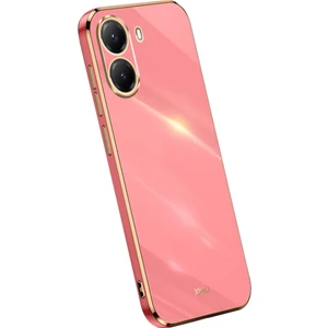 4U Sky Xınlı Xiaomi Poco X7 Pro 5g Kılıf Tpu Telefon Kılıfı Galvanik Çerçeveli-Kırmızı (Yurt Dışından)