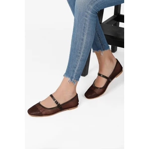 Renkli Butik Kadın Yazlık Fileli Günlük Şık Babet