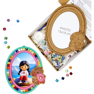 3'ü 1 Arada Çocuk Etkinlik Seti: Ahşap Çerçeve, Kapibara Boyama ve Mozaik - Çocuk Dıy Etkinlik Seti