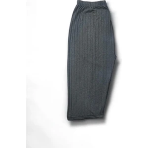 Esnek Fitilli Diz Altı Büyük Beden Anne Kadın Kapri