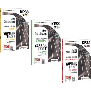 Yargı 2026 Kpss Lise Ön Lisans Genel Kültür Tarih Coğrafya ve Vatandaşlık Yaprak Test Seti 3 Kitap