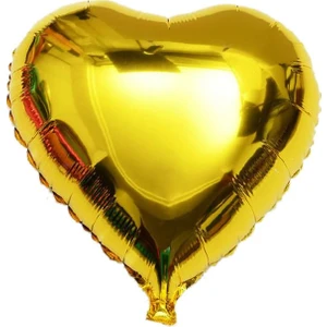 Kalp Balon Folyo Sarı 60 cm 24 Inç