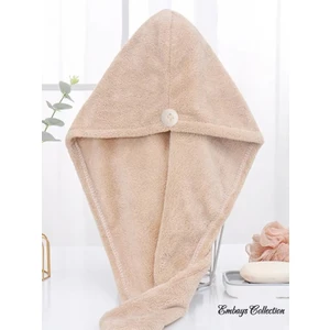 Düğme Lastikli Havlu Bone , Saç Bone ,pamuklu Saç Bone , Bukle Baş Havlusu ,saç Kurutma Bonesi