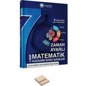 Çanta Yayınları 7. Sınıf Matematik Zaman Ayarlı Kazanım Soru Bankası ve Telefon Tutucu