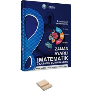 Çanta Yayınları Lgs 8. Sınıf Matematik Zaman Ayarlı Kazanım Soru Bankası ve Telefon Tutucu