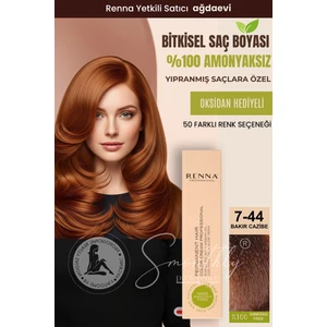 Amonyaksız Bitkisel Yıpranmış Saçlar İçin Saç Boyası 7-44 Bakır Cazibe 60 ml