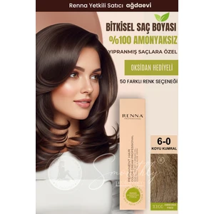 Amonyaksız Bitkisel Yıpranmış Saçlar İçin Saç Boyası 6-0 Koyu Kumral 60 ml
