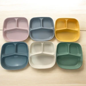 3 Bölmeli Kahvaltı Tabağı Plastik Piknik Kamp Çerez Yemek Servis Tabağı 21,5X23X3,5CM