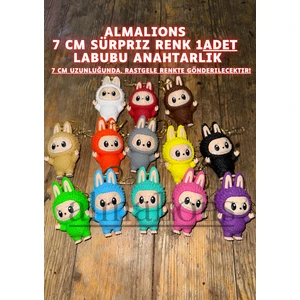 Sürpriz Renkte Labubu Anahtarlık - Çanta Süsü - Çanta Charmı - 7 cm - Plastik Figür