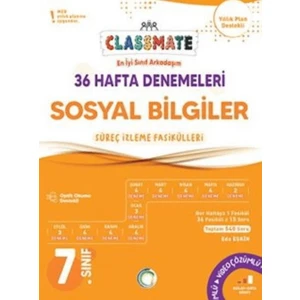 7. Sınıf Sosyal Bilgiler Classmate 36 Hafta Denemeleri