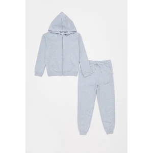 Kapüşonlu Fermuarlı Unisex Çocuk Eşofman Takımı