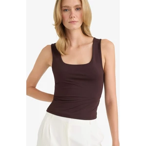 Slim Fit Basic Düz Kare Yaka Atlet C2622AX25AU