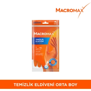 Orta Boy Medium Beden Temizlik Eldiveni Pamuklu İç Yüzeyli, Kaydırmaz Desenli