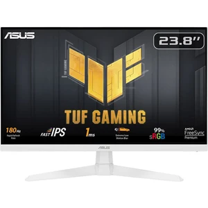 Asus Tuf Gamıng VG249Q3A-W 23.8 Fast IPS Freesync Premium Beyaz 1920X1080 1ms 180Hz 250CD Dp HDMI Hoparlör Vesa 3yıl 99% Srgb Elmb Monitör
