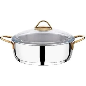 Öncü Paslanmaz Çelik 24 cm Karnıyarık Basık Tencere