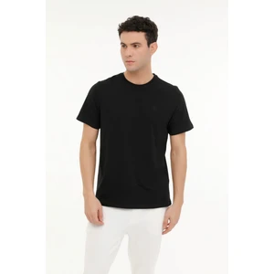 M-CT102 BSC C NK T-SH 4FX Siyah Erkek Kısa Kol T-Shirt