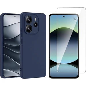 Xiaomi Redmi Note 14 4g ile Uyumlu Kılıf Esnek Premium Telefon Kılıfı ve Temperli Cam Ekran Koruyucu