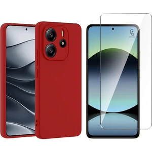 Xiaomi Redmi Note 14 4g ile Uyumlu Kılıf Esnek Premium Telefon Kılıfı ve Temperli Cam Ekran Koruyucu