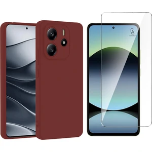 Xiaomi Redmi Note 14 4g ile Uyumlu Kılıf Esnek Premium Telefon Kılıfı ve Temperli Cam Ekran Koruyucu