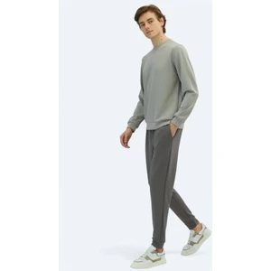 Gri Bisiklet Yaka Sweatshırt