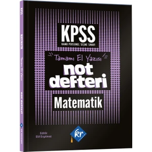 Kr Akademi Yayınları 2026 Önlisans- Lise KPSS Matematik Konu Anlatımlı El Yazısı Not Defteri