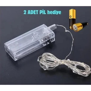 3metre (beyaz) Pilli Peri Dekor Işık Dekorafif Lamba Gün Lsig, Yilbasi Cam Agaci Ev Suslemeli