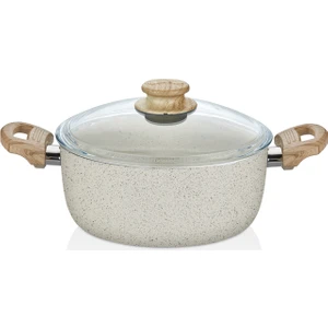 Soft Seramik Krem Granit Tencere 20 cm