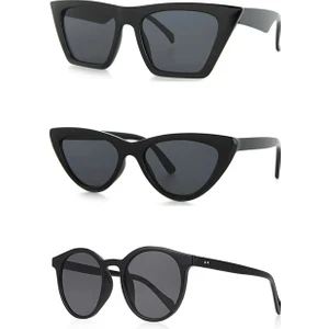 Unisex 3'lü Degrade Cam Güneş Gözlüğü Seti UV400