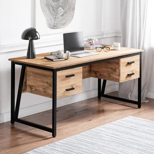 MS2C Çalışma Masası,ofis Masası - 70X160 cm - Çam- 4 Çekmeceli