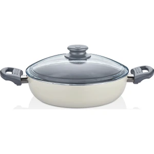 Soft Seramik Grey Karnıyarık Tencere 28 cm