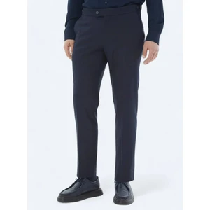 Lacivert Dokuma Regular Fit Casual Pantolon