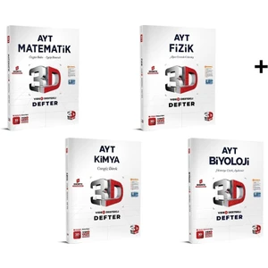 3D Yayınları Ayt Sayısal Video Destekli Defter Seti Matematik Fizik Kimya Biyoloji 4 Kitap