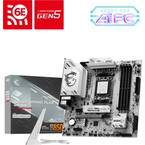 Msı MB B850M Gamıng Plus WIFI6E Am5 Ddr5 8200MHZ(OC) HDMI Dp 2x M.2 USB 10GBS 2.5g Lan Wı-Fı 6e Matx