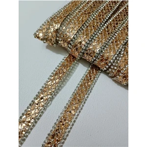 Altay Aksesuar Light Gold Taşlı Yapıştırma Şerit