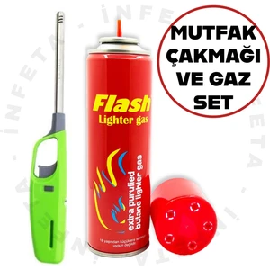 Çakmak Gazı 270ML ve Uzun Ocak Çakmağı Seti