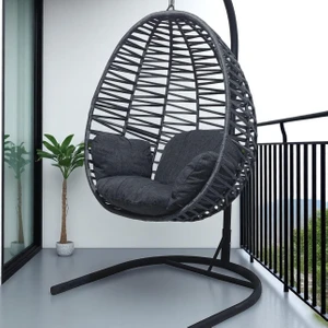 Armut Salıncak Tek Kişilik Makrome Ip Örgü Bahçe Balkon Ev Salıncağı