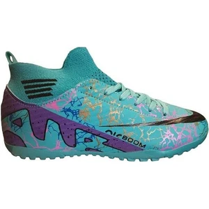 La Liga H565 Genç Çoraplı Halı Saha Ayakkabısı Turkuaz - Mor