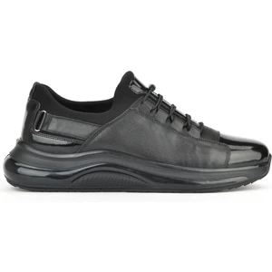 Ziya, Erkek Hakiki Deri Sneaker 153423Z704 Siyah