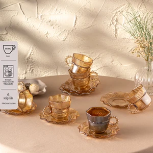 Hatrı Var Amber 80 ml 6'lı Kahve Fincanı Takımı