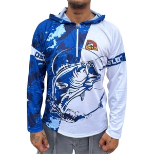 Performans Balıkçı T-Shirt Kapüşonlu Blue Bear