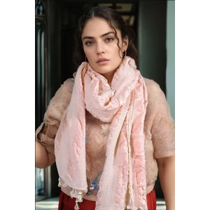 Ipek Şal - 75 X200 cm - Gofreli - El Dokuması - %100 Ödemiş Ipeği