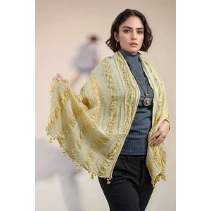 Ipek Şal - 75 X200 cm - Gofreli - El Dokuması - %100 Ödemiş Ipeği