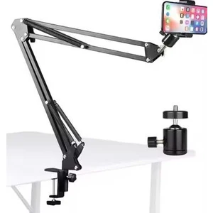 Telefon Tripodu 360 Derece Ayarlanabilir Masaüstü Süspansiyonlu Üst Çekim Youtuber Yayıncı Standı